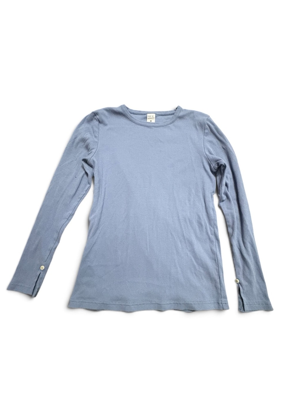 Hue Women’s ribbed Long-Sleeve Crewneck Top - Lightweight Comfort - NWOT